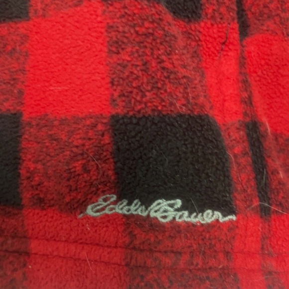 Eddie Bauer | Women’s Buffalo Checkered Fleece Button Up Sweater Top Size Small - Picture 4 of 8